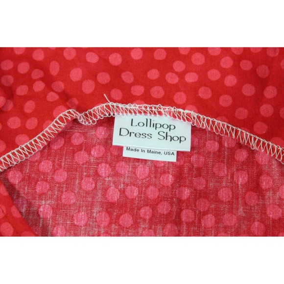 Lollipop Dress Shop Girls Dress Size 6 Red Macaroon Sleeveless Boutique - Picture 4 of 8